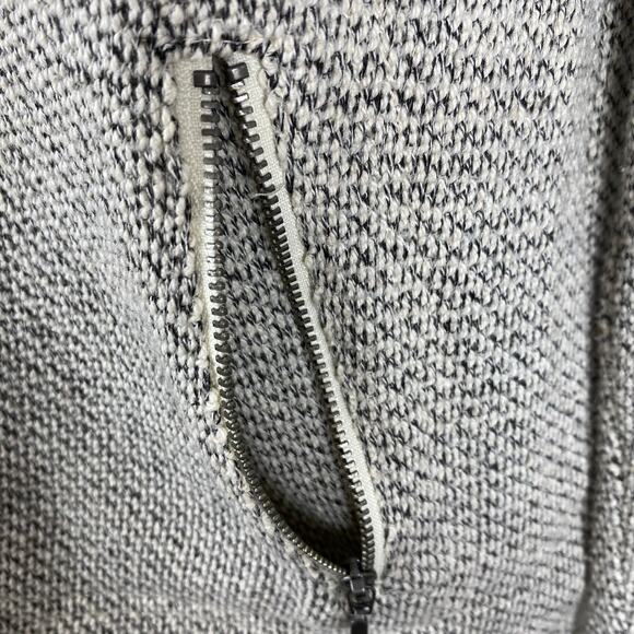 Kenar Scoopneck Sweater Cream Black Marled Hi Low with Pockets Medium - Picture 7 of 14